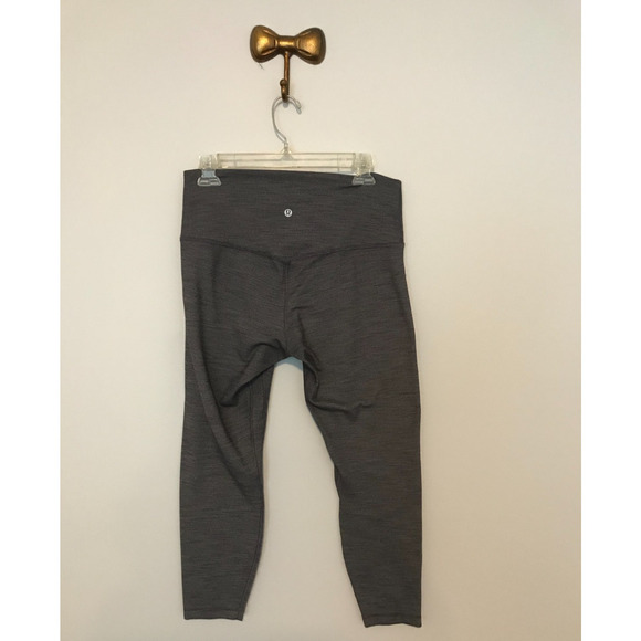 Lululemon Align Pant II 25" Mini Heathered Herringbone Heathered Black White-12 - Picture 3 of 10